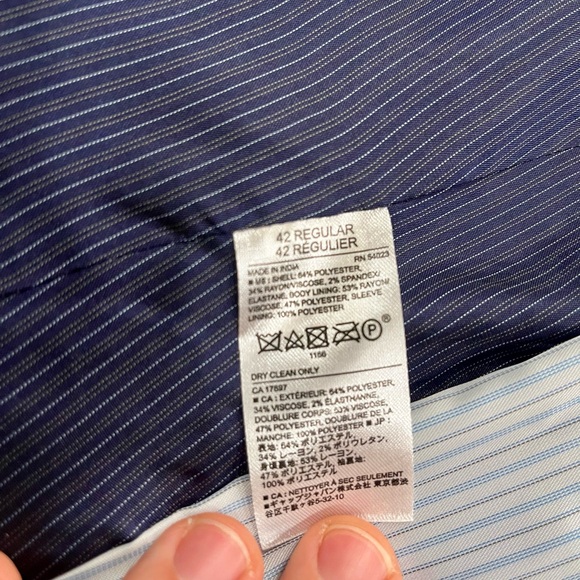Banana Republic Men’s Blazer Navy Blue 42R Slim - Picture 7 of 10